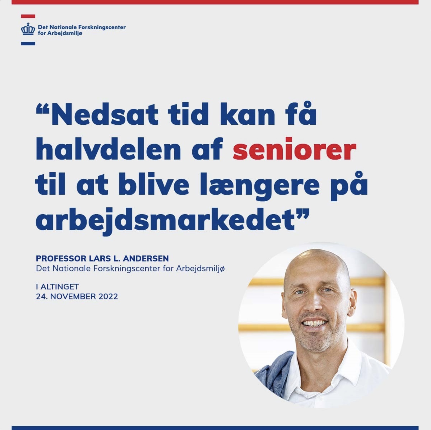 Visuel identitet + grafisk produktion for Det Nationale Forskningscenter for Arbejdsmiljø